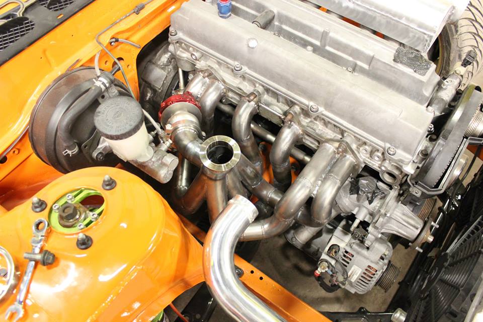 West Coast Performance custom 1JZ VVTI equal length turbo manifold to suit Garrett GTX-3076R with Tial V-band housing and Tial MVR wastegate